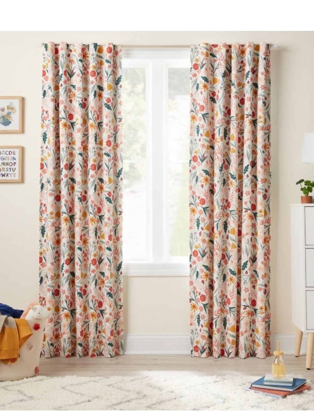 **SET OF 2** 84” In the Garden Full Printed Blackout Curtain Panel Pillowfort